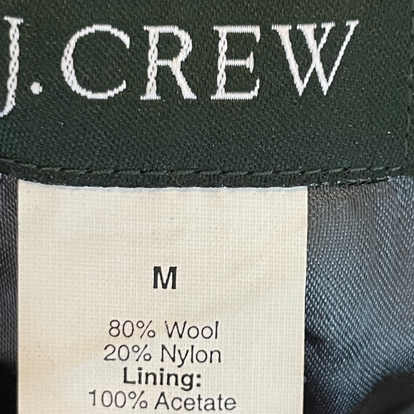 J. Crew coat trench hooded Sz medium NWT black belted wool blend classic - Picture 7 of 10